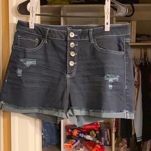 high wasted jean shorts